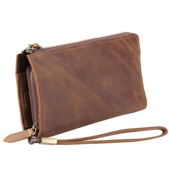 2016 Luxury Male Leather Purse Men's Clutch Wallets Handy Bags Business Wallets Men Brown Long wallet carteira masculina