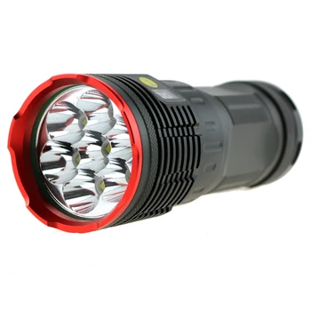 New 7xCREE XM-L R8 10000 lumen LED Hunting Flashlight Lamp Torch 4 Modes With LCD & Direct Charge Feature Power By 18650 battery