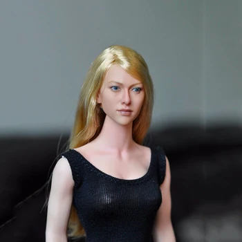 Popular 1/6 Long Hair Lovely Girl Female Head Sculpts Model Toys For 12
