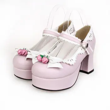 Princess sweet lolita shose Lolilloliyoyo antaina lolita shoes thick heel bow dress princess shoes 8083 cosplay shoes