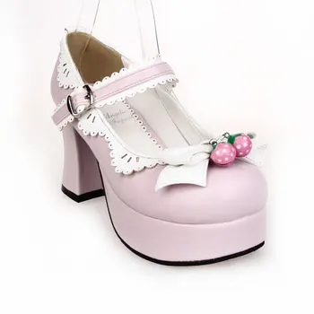 Princess sweet lolita shose Lolilloliyoyo antaina lolita shoes thick heel bow dress princess shoes 8083 cosplay shoes