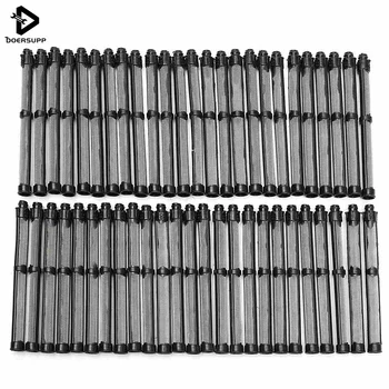 50pcs/set 11cm x 0.9cm Stainless Steel Wire Black Airless Spray Gun Filter 60 Mesh For Latex Durable Quality