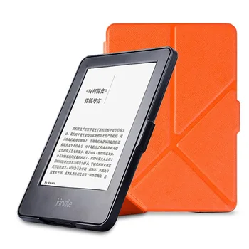 Origami stand magnetic PU leather cover case folio case for Amazon Kindle Paperwhite 1 2/paperwhite3(New model)+free stylus+film