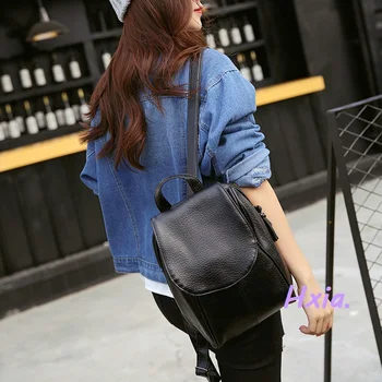 2017 new Korean handbags, pure color shoulder bag, fashion student backpack, mini woman shoulder bag.