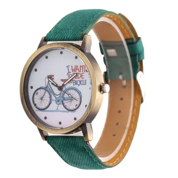 Fashion Vintage Jeans Strap Watches For Women PU Leather Bike Watch Casual Ladies Wrist Watch Relogio Feminino