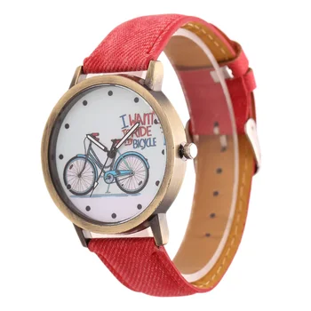 Fashion Vintage Jeans Strap Watches For Women PU Leather Bike Watch Casual Ladies Wrist Watch Relogio Feminino