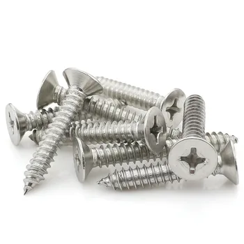 100PCS-M1.2*3/4/5/6/8 GB846 304 Stainless Steel Countersunk Head Tapping Screws