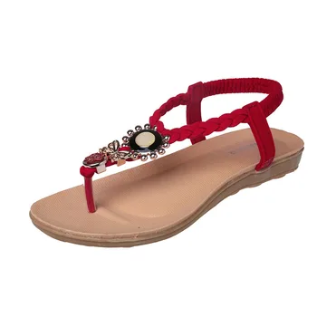 2016 New Fashion Hot Summer 2016 Bohemian Shoes Women Sandals zapatos mujer Black Red