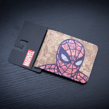 Wholesale Spider Man Leather Wallet Casual Brand Men Women Anime carteira Purse Money Bags billeteras Anniversary Gift Wallets