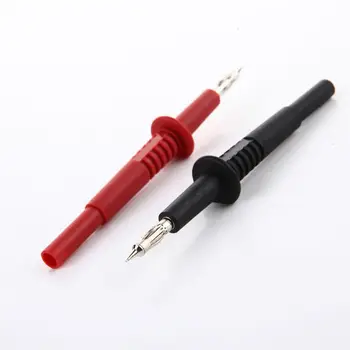 1pair 2pcs L105mm Spring Test Probe Tips Insulated Test Wire Connector for Multimeter Stainless Steel Needle Test Leads Pin 32A