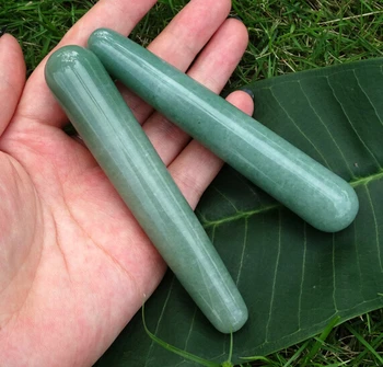 4pcs retail green jade massage wands