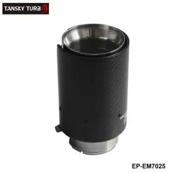 TANSKY- 1Pcs Universal ID 2.5'' 63mm OD:92mm Carbon Fiber Exhaust Tip/Muffler for End Pipes Car Exhaust Tips EP-EM7025