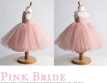 BBWOWLIN Pink Princess Flower Girl Dresses Baby Girl Dress Christmas Vestido Infantil for 0-2 Years Girls Clothes 8077