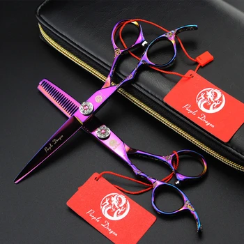 Japan Brand Scissors 6Inch Professional Hair Scissors Left Handed Barber Cutting Shears Hairdressing Tools