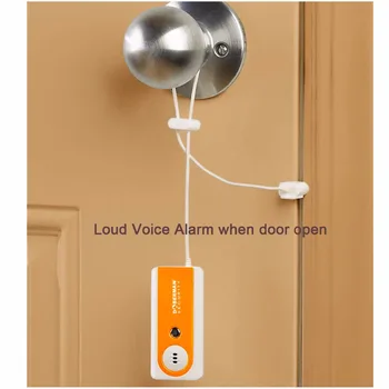 Nice look small size portable light security device hotel plug door gap timely 100 dB voice alarming sensor for travelers