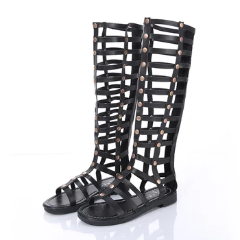 New 2017 Shoes Women Sandals Lace Up Sexy Cover High Shoes Gladiator Cross-Tie String Casual Flat Designer Top Quality Size35-39