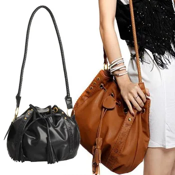 Luxury Pu leather Guaranteed Women handbag Famous Brand Lady String Bags Female Handbag Bucket Shopping Bags 2 Colors 45