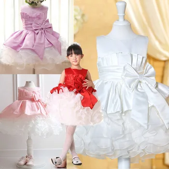 Hot Flower Girl Christening Wedding Party Dress Baby Dresses Toddler Gowns Child Bridesmaid princess dress cute