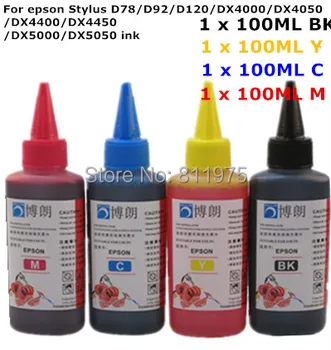 Universal 4 Color Premium Dye Ink 400ML For EPSON Stylus D78/D92/D120/DX4000/DX4050/DX4400/DX4450/DX5000/DX5050 ink