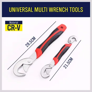 2PCS Universal Key of 9-32MM Hand Tools Multi-Function Adjustable New Quality Wrench Set Spanner Set AD1029