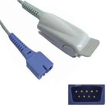 1Pcs 9 pin plug Nellcor DS-100A Adult Finger Clip Oximax Spo2 Sensor