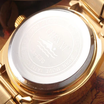 2017 Gold Quartz Watch Men Top Brand Luxury Wrist Watches Men Golden Wristwatch Male Clock quartz-watch Relogio Masculino