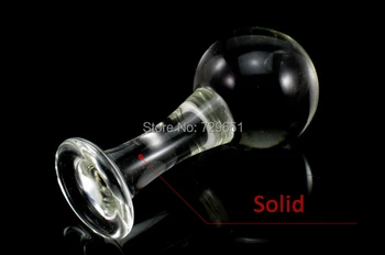 2016 New Big Head Pyrex Glass Anal Plug Butt Beads Crystal Dildo Sex Toys for Women Gay Adult Female Male Masturbation Product