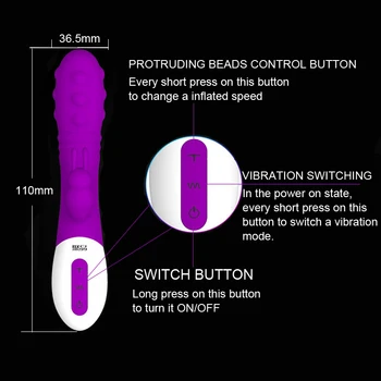 Dual Motors G Spot Vibrating Vaginal Massage Beads Sex Toys for Women Rabbits Vibrators Sex Products