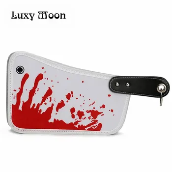 2017 Bold Bloody Cleaver Clutch Purse Punk Wristlet bag Designer Kitchen Knife Shape Handbags Special Unique Shoulder bags