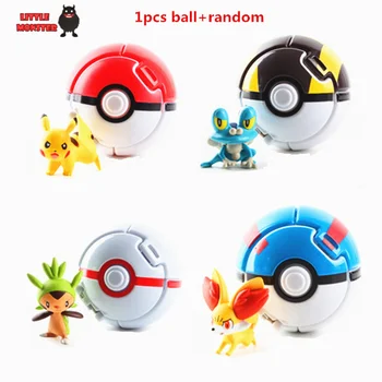 Throw Automatically Bounce Pokeball With Pokeball Figures Pikachu Anime Action Figures Creative Children's Toys