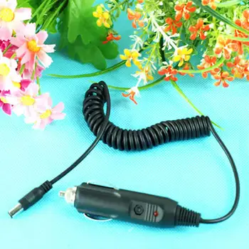 DC 12V 5.5 X 2.1mm Car Auto Vehicle Charger Power Adapter Cord Black Cables and Adapters