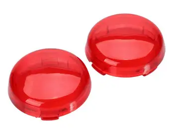 4x Turn Signals Light Red Lens Cover For 1986-Harley Dyna Softail Sportster
