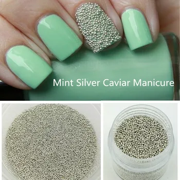 1 Box Caviar Manicure Nail Art Mini Beads Rhinestones for Nails Micro Nai Crystal Ball 3D Nail Art Decorations 12Colors Choose