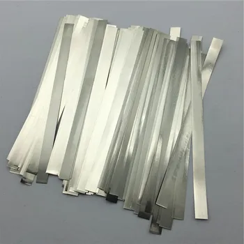 100pcs/lot 0.1mm x 4mm x 100mm Quality low resistance 99.96% pure nickel Strip Sheets for battery spot welding machine