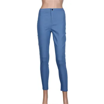 Women Denim Jeans New Fashion Multi Colors Girl Casual high waist elastic pencil Jeans Pants