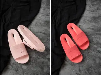 KUANGWANG simple anti-skid flat ladies slippers Quick-drying women's slippers Couple slippers