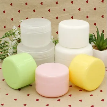 3PCS Travel Face Cream Lotion Cosmetic Container Refillable Bottles Plastic Empty Makeup Jar Pot 5 Colors 20/50/100g