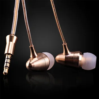 3m Wires Metal Bullet Earphones with Microphone for Mobile Phone In Ear Earbuds Professional HiFi Stereo DJ Bass Earpiece