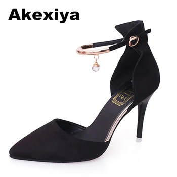 Akexiya 2017 Summer Women Shoes Pointed Toe Pumps Patent Dress Shoes High Heels Boat Wedding Shoes tenis feminino 10cm/6cm