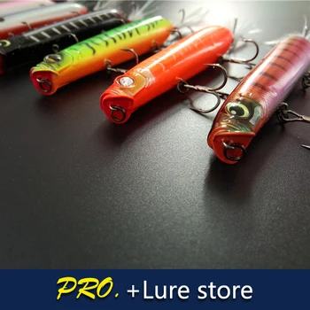1pc 125mm 26g all kinds of large sea fishing tackle bait lures for big game with 3 treble hooks pencil popper