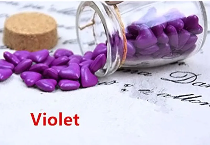 Vintage 90pcs Violet Heart Shape Bottled Glass for Wax Seal Sealing Stamp Wedding Invitations Adhesive Wax Sticks Beads