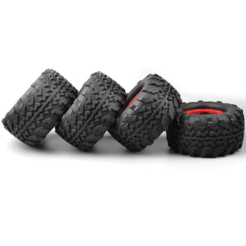 4PCS/Set Black and Red Rubber Bigfoot Tires Fit For 1/8 Scale Monster Truck Models 3011