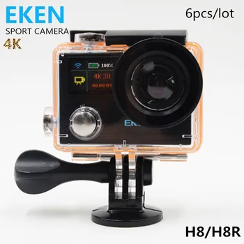 6pcs Original EKEN H8/H8R WiFi Action Camera VR360 Ultra HD 4K/30fps Dual LCD Mini Cam Camcorder Go Waterproof Pro helmet Camera