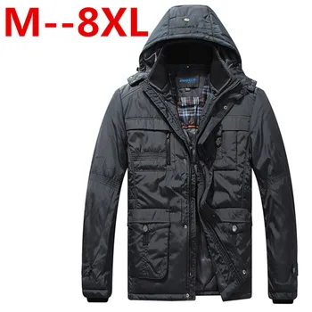 Big size 8XL 7XL winter Men Jaket Brand warm Jacket Man's Coat Autumn Cotton Parka Outwear coat men winter jacket
