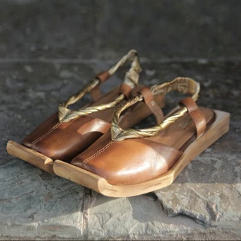 Fashion sandals women 2017 personality summer women shoes Baotou sandals square toe rubber outsoled