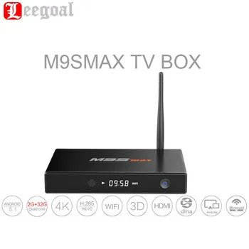 M9SMAX Smart TV Box KODI 16.0 Android 5.1 Preinstalled Amlogic S905 Quad Core 2G+32G 4K Streaming Bluetooth Enabled Media Player