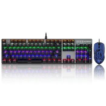 Hot 87 key USB Wired Gaming Green axis mechanical Keyboard colorful LED backlight RGB teclado for Laptop PC Computer game gamer