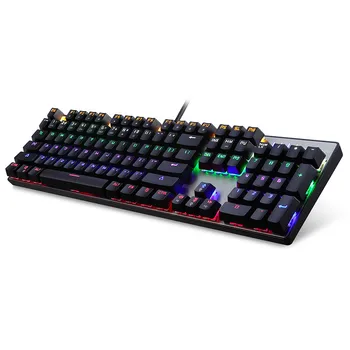 Hot 87 key USB Wired Gaming Green axis mechanical Keyboard colorful LED backlight RGB teclado for Laptop PC Computer game gamer
