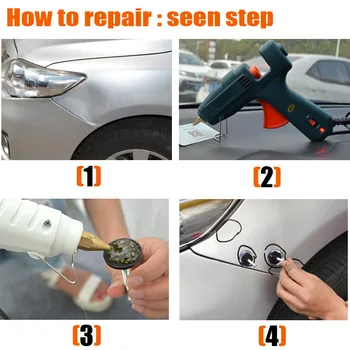 Super PDR Paintless Car Dent removal tools kit PDR pulling bridge dent Puller glue gun Dent Repair hand tools set