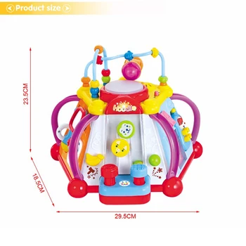 Baby Enlightenment Toys Musical Activity Cube Play Center with Lights,15 Functions & Skills Learning & Educational Toys For Kids